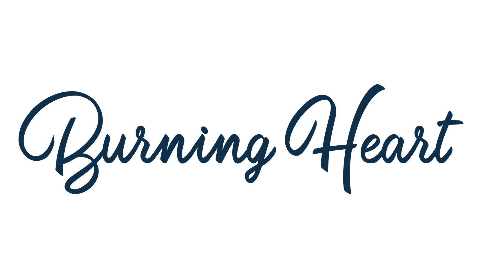 Burning Heart, script brush fancy decorative calligraphy font preview