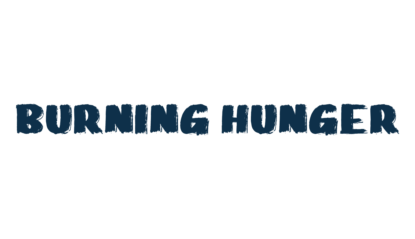 Burning Hunger, brush font preview