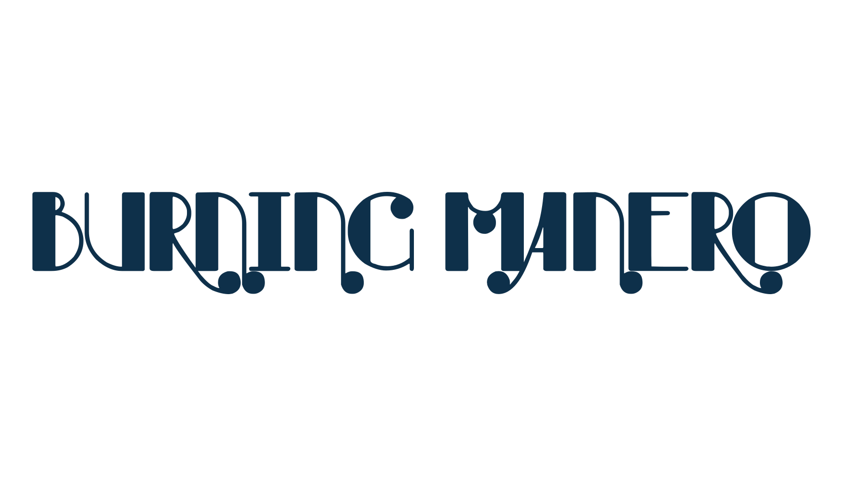 Burning Manero, retro font preview