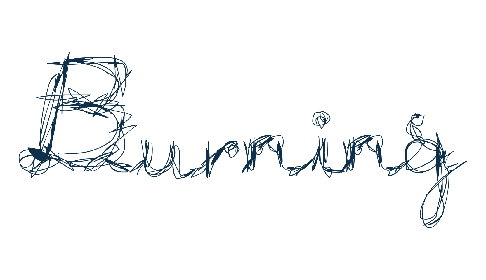 Burning, trash font preview