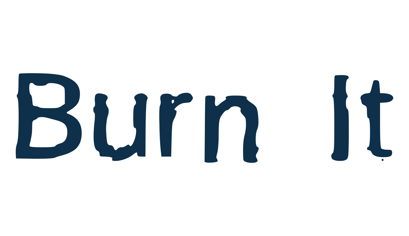 Burn It, fancy eroded decorative font preview