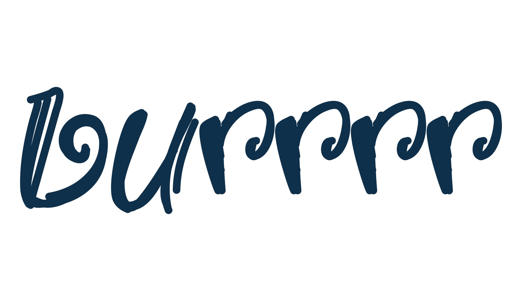 Burrrr, fancy curly decorative font preview