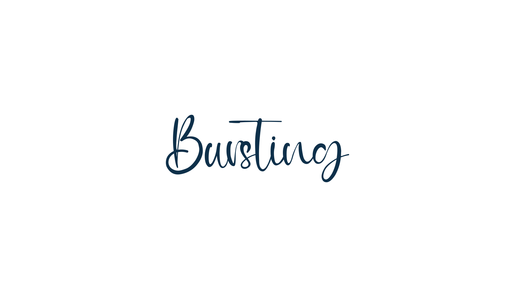 Bursting, handwriting font preview
