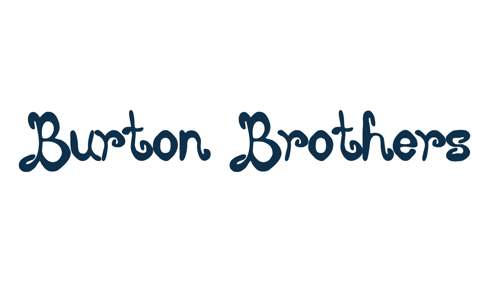 Burton Brothers, curly font preview