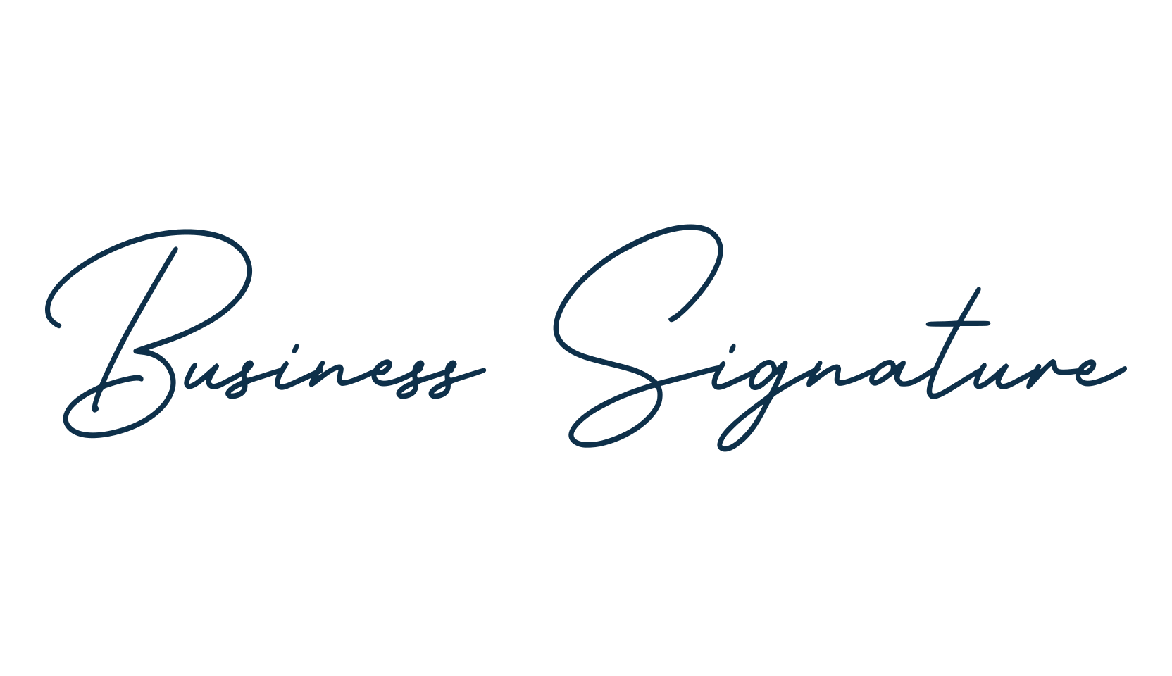 Business Signature, handwriting font preview