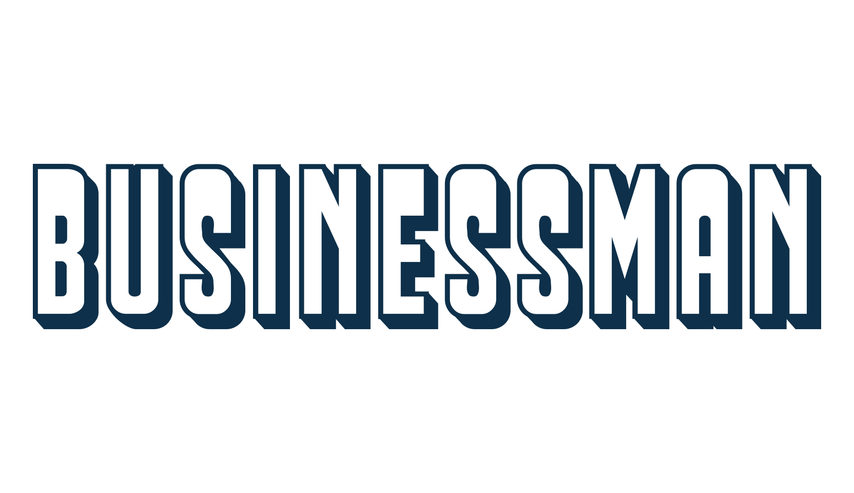 Businessman, retro font preview
