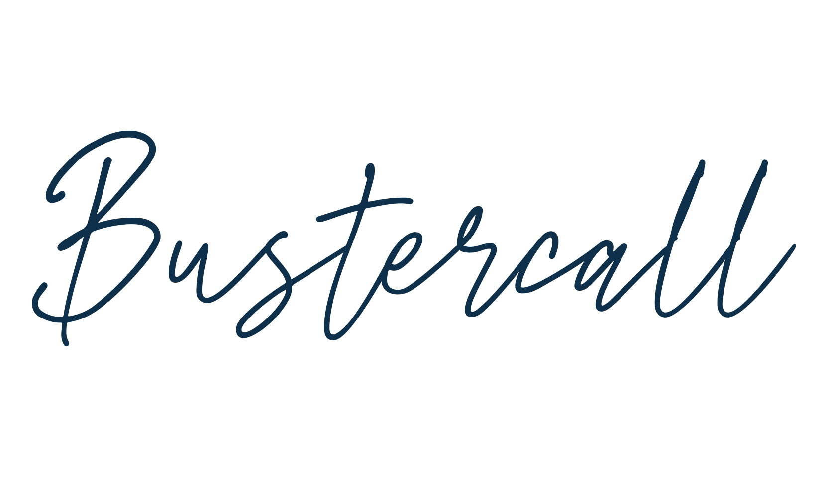 Bustercall, handwriting font preview