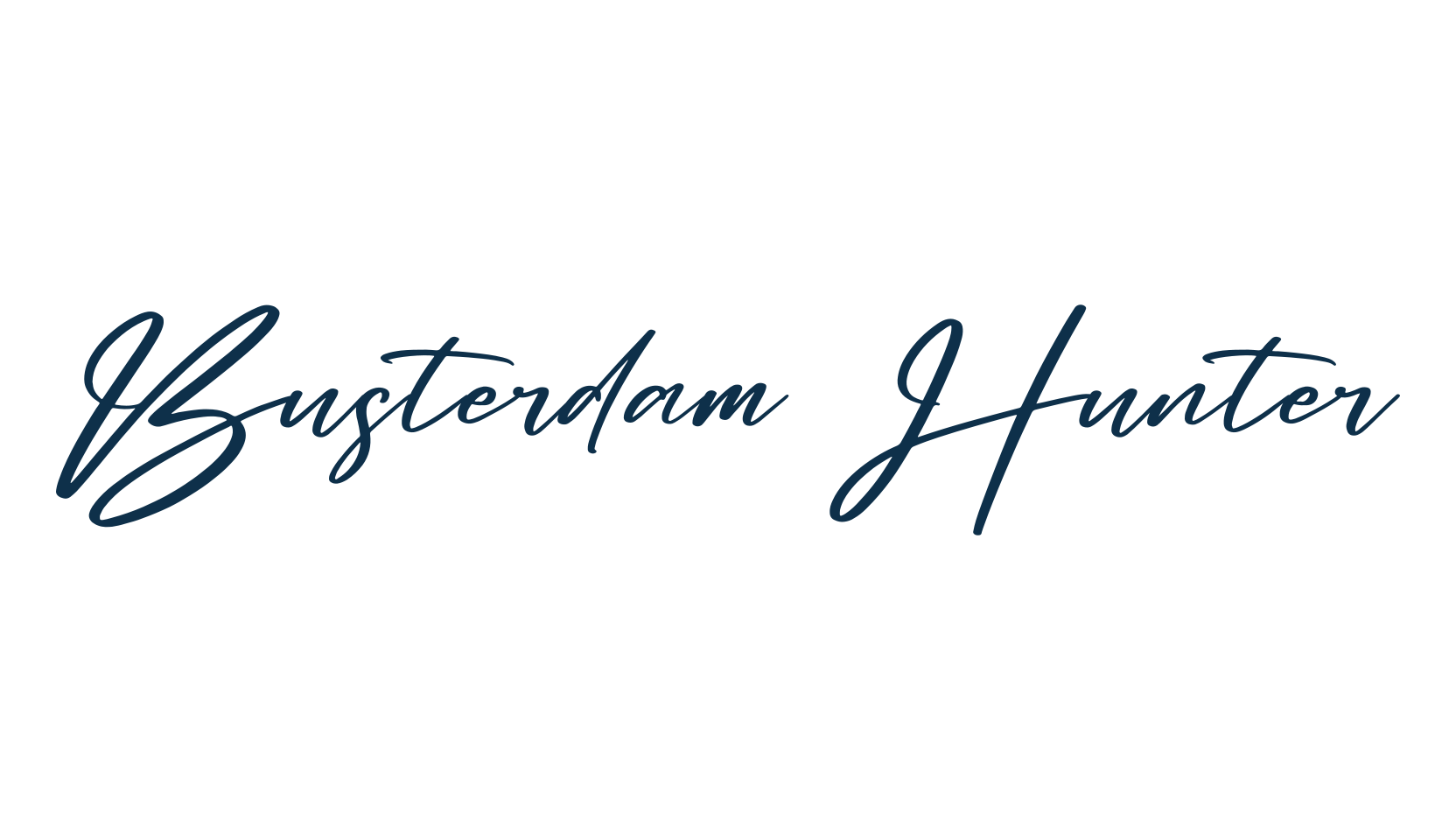 Busterdam Hunter, handwriting font preview