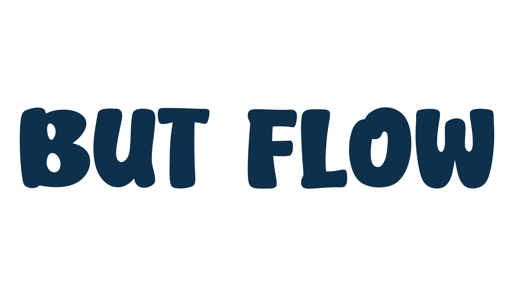 But Flow, fancy cartoon decorative font preview