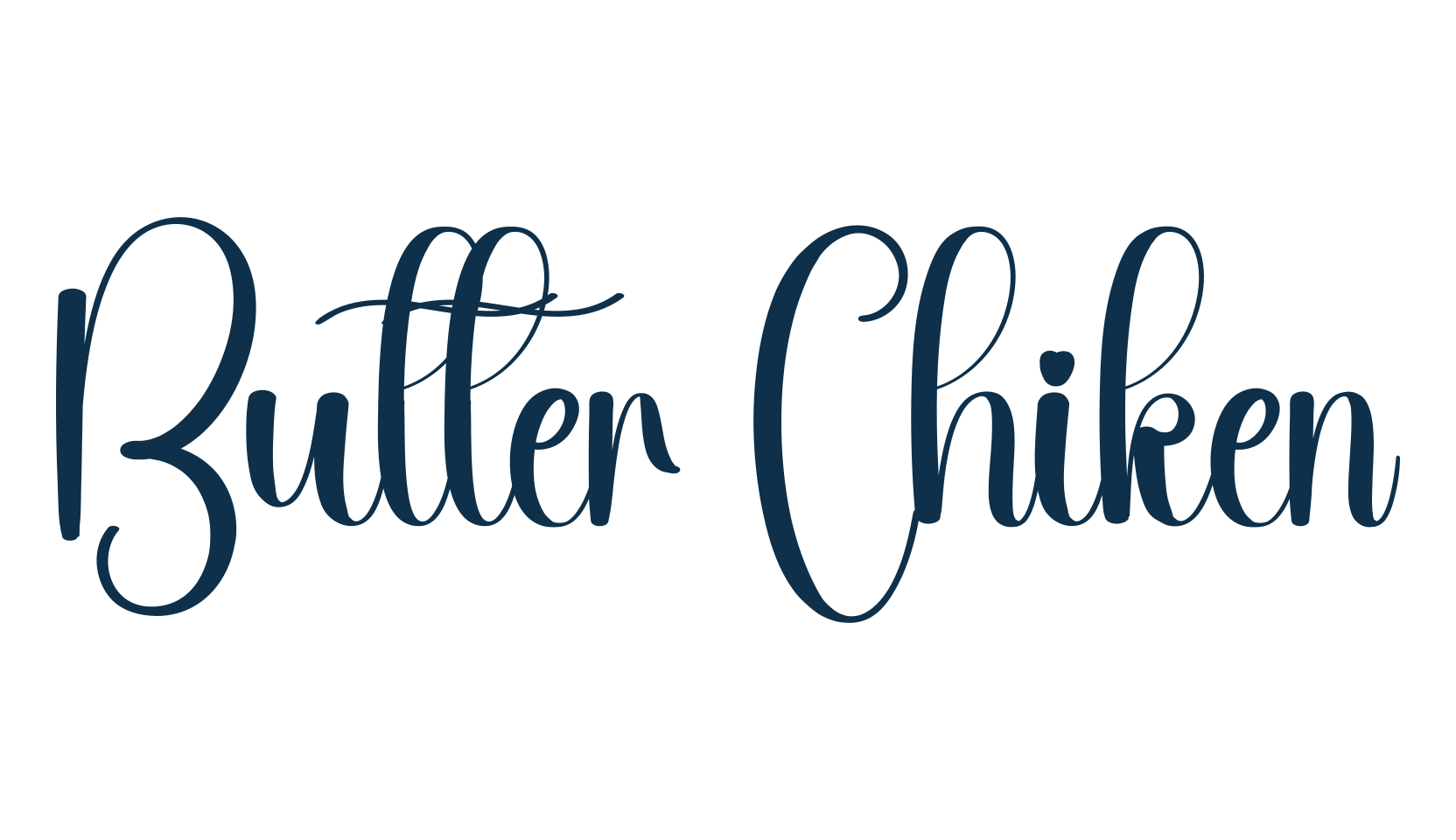 Butter Chiken, fancy decorative font preview