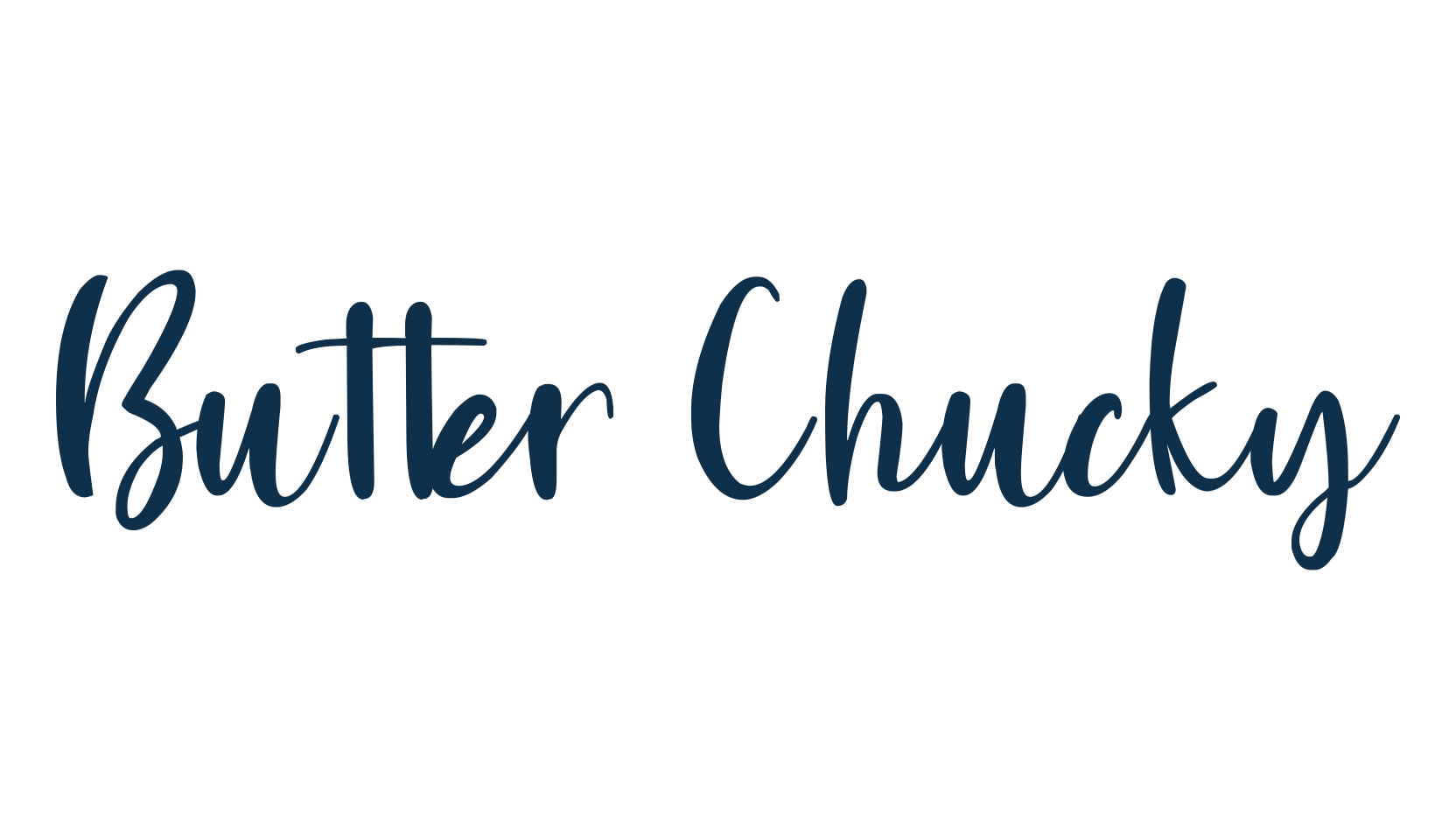 Butter Chucky, handwriting font preview