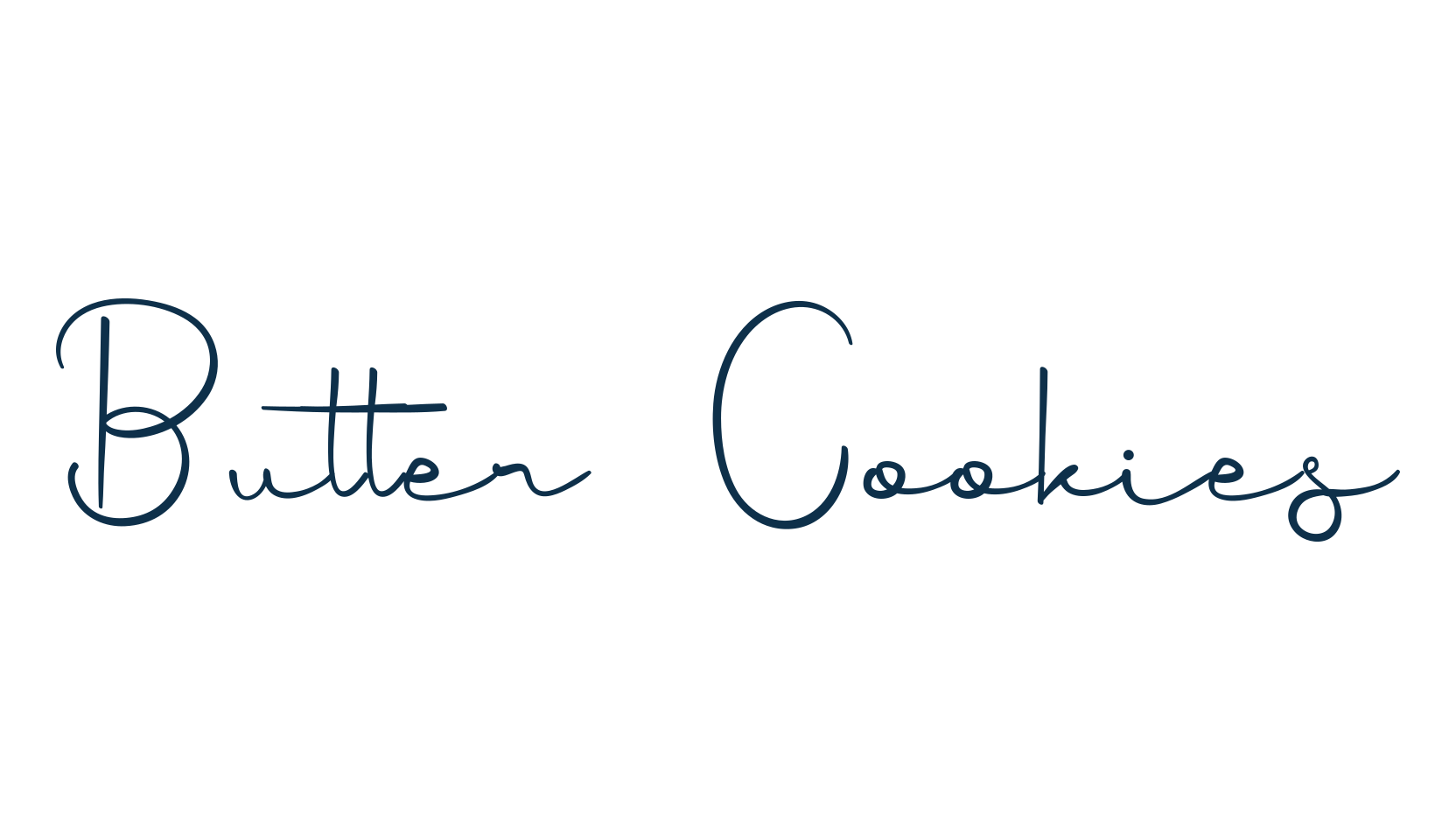 Butter Cookies, handwriting font preview