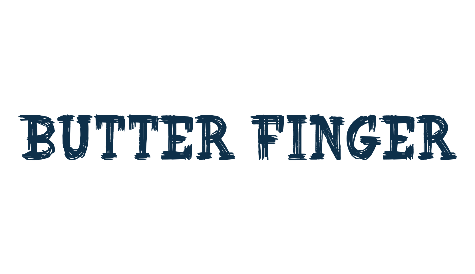 Butter Finger, script trash fancy decorative calligraphy font preview