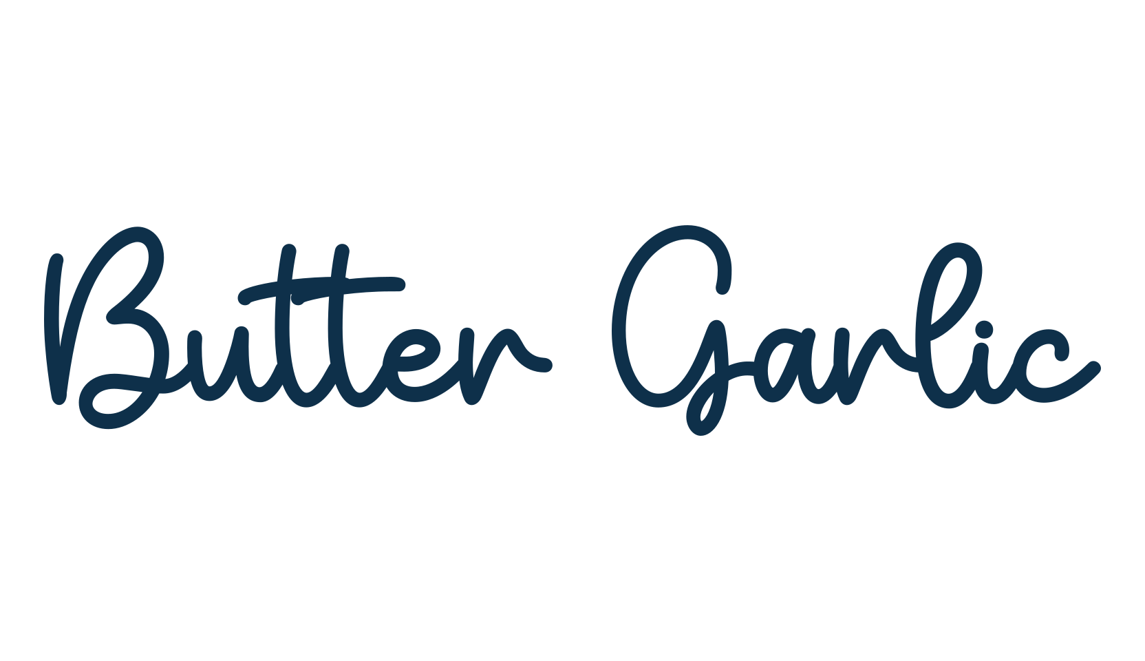 Butter Garlic, handwriting font preview
