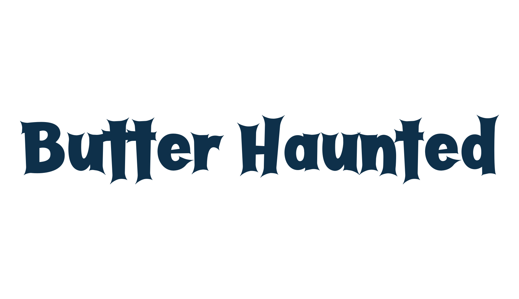 Butter Haunted, holiday halloween fancy decorative horror font preview