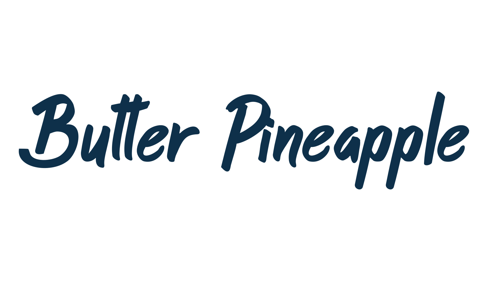 Butter Pineapple, handwriting font preview