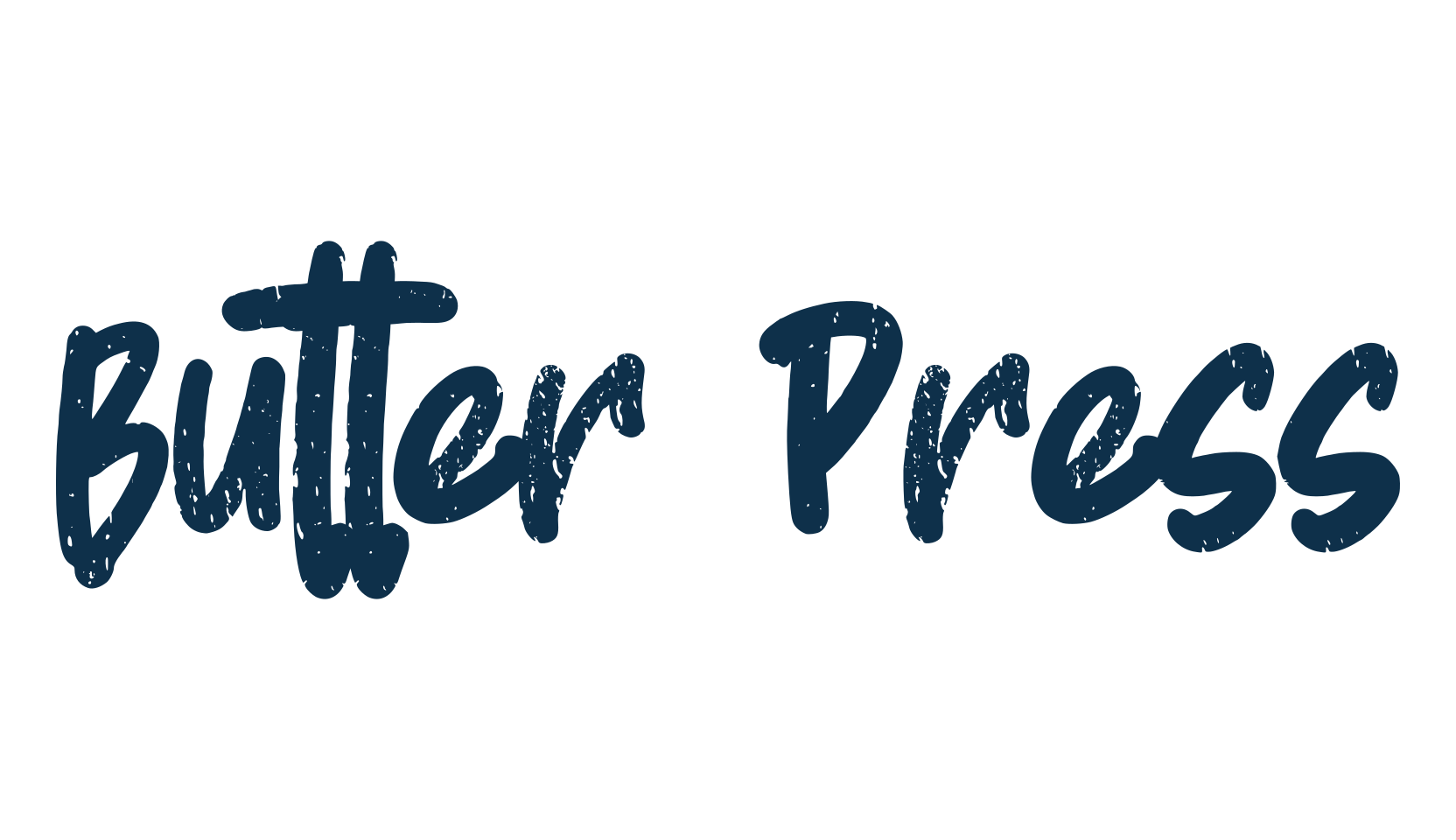 Butter Press, handwriting font preview