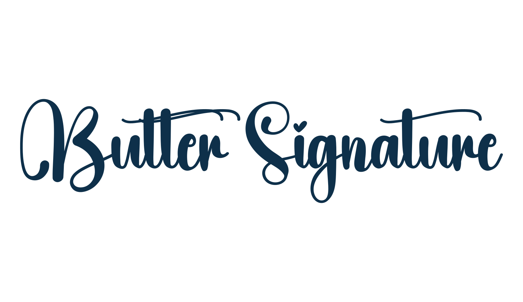 Butter Signature, fancy decorative font preview