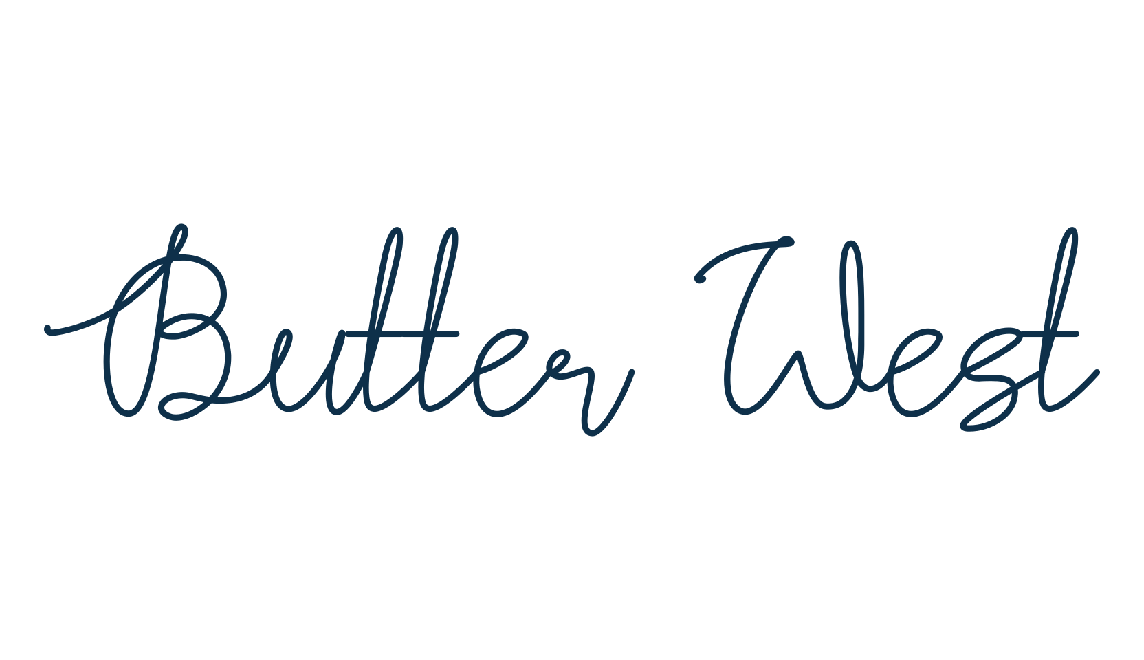 Butter West, handwriting font preview