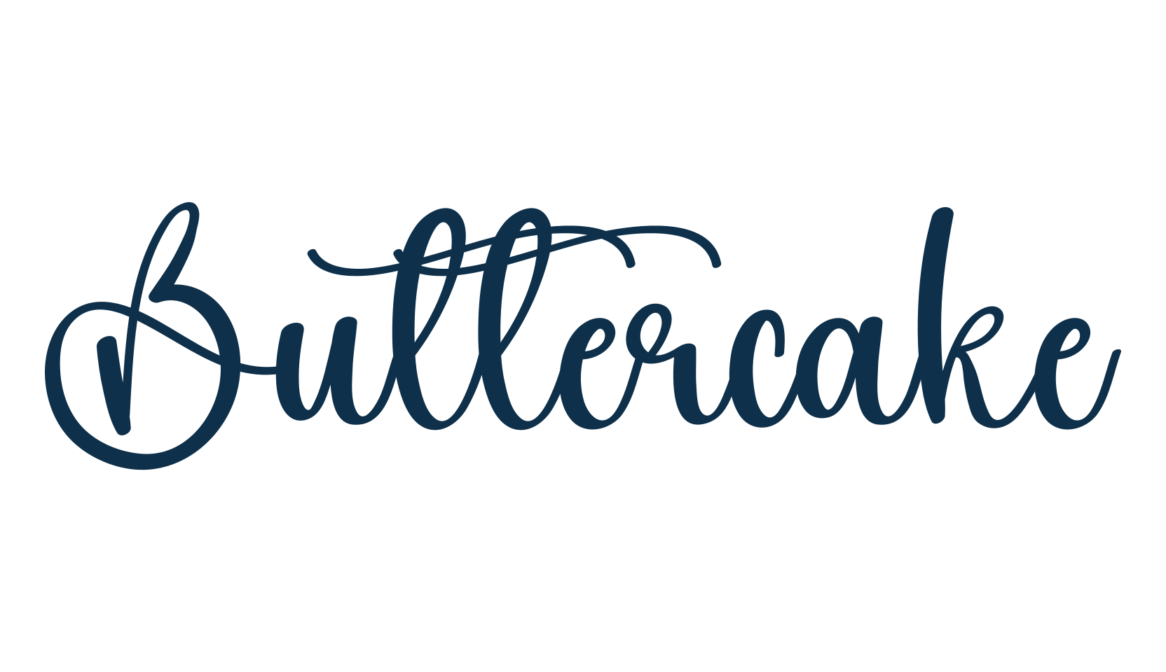 Buttercake (buttercake-2), script calligraphy fancy decorative font preview