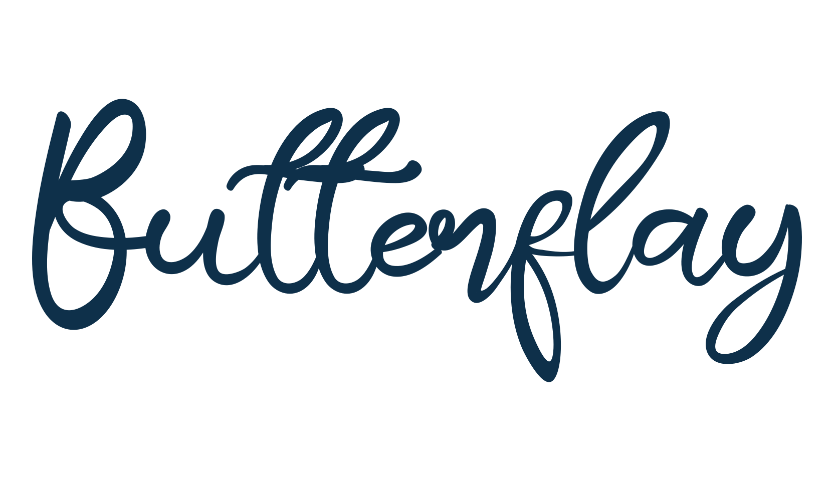 Butterflay, fancy decorative font preview