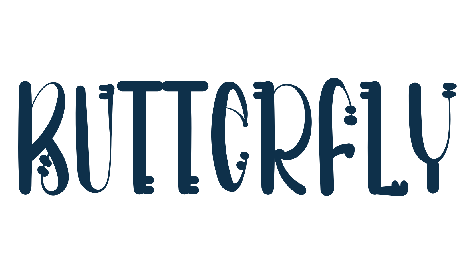 Butterfly (butterfly-14), fancy various decorative font preview