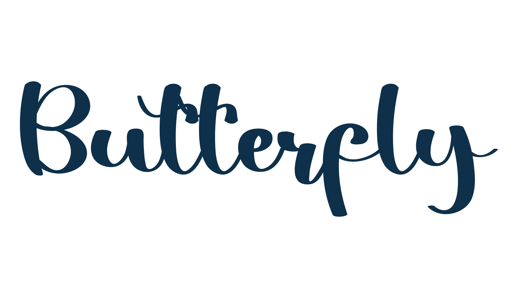 Butterfly (butterfly-15), script handwritten fancy decorative calligraphy font preview