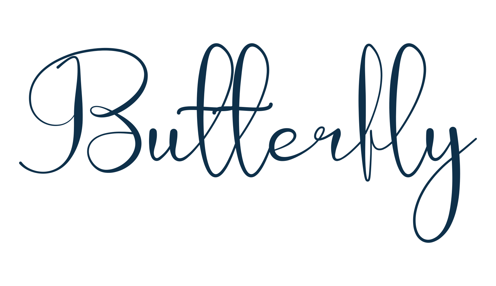 Butterfly (butterfly-18), calligraphy font preview