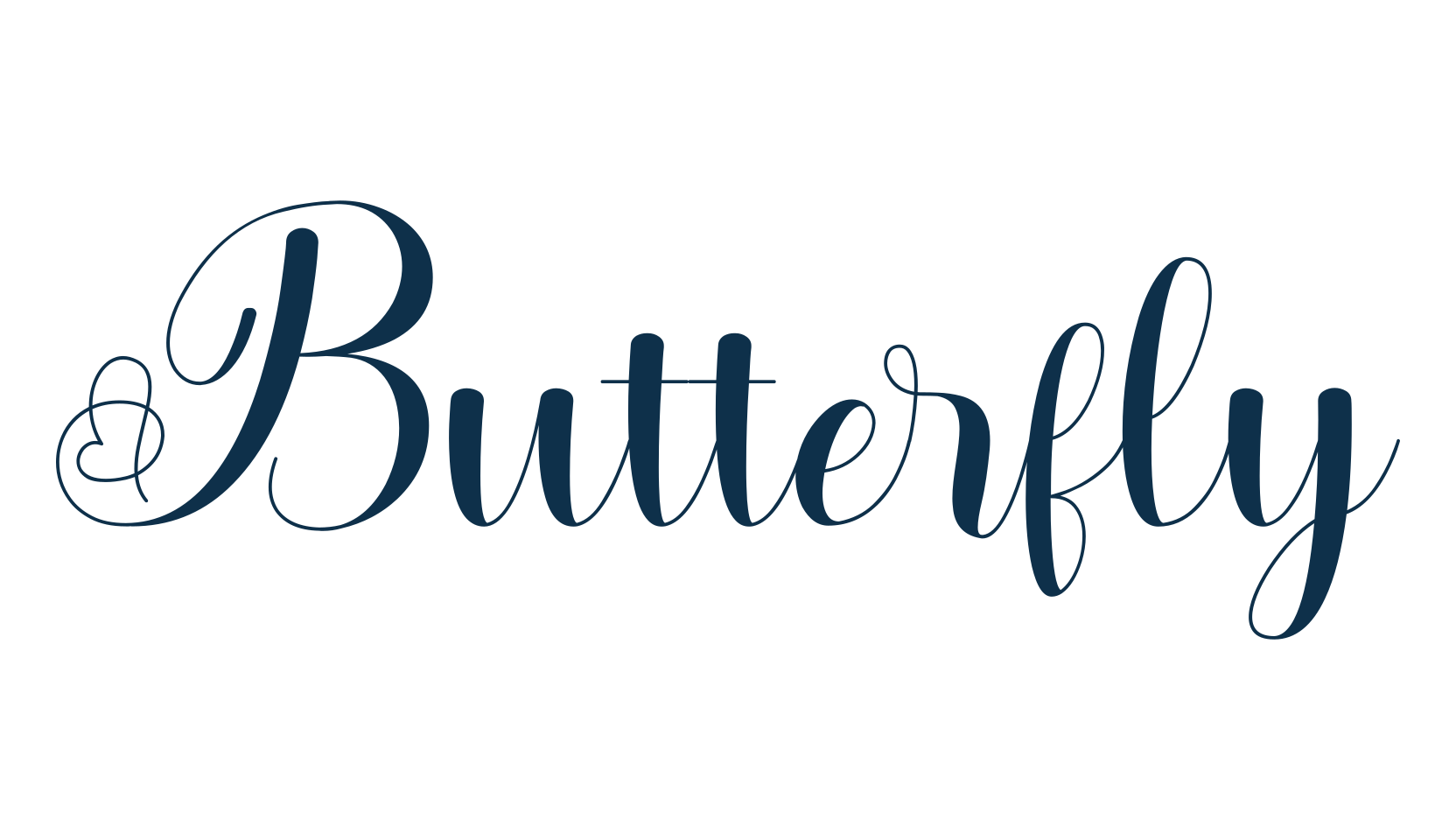 Butterfly (butterfly-20), script calligraphy fancy decorative font preview
