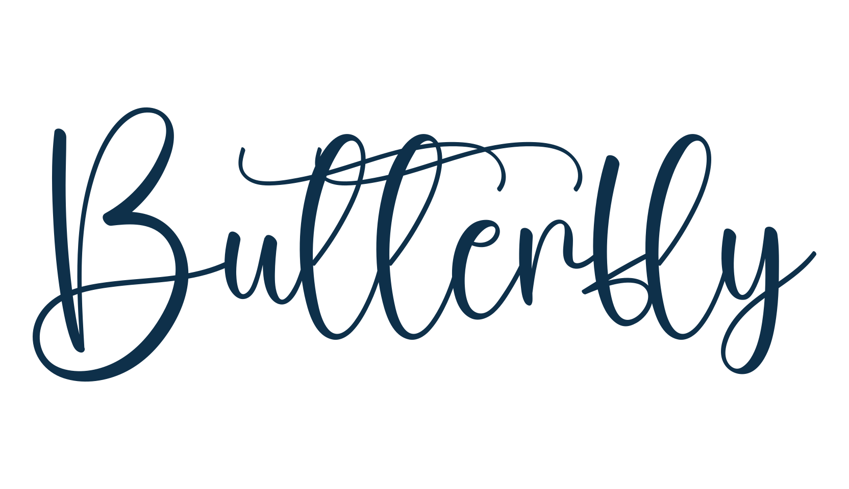 Butterfly (butterfly-22), calligraphy font preview