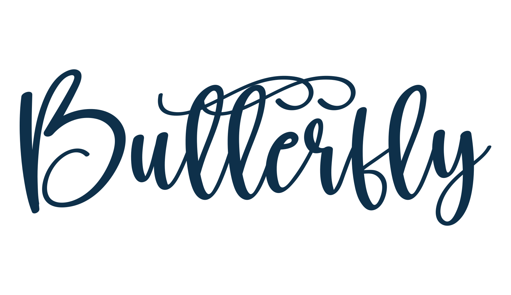 Butterfly (butterfly-24), script calligraphy fancy decorative font preview
