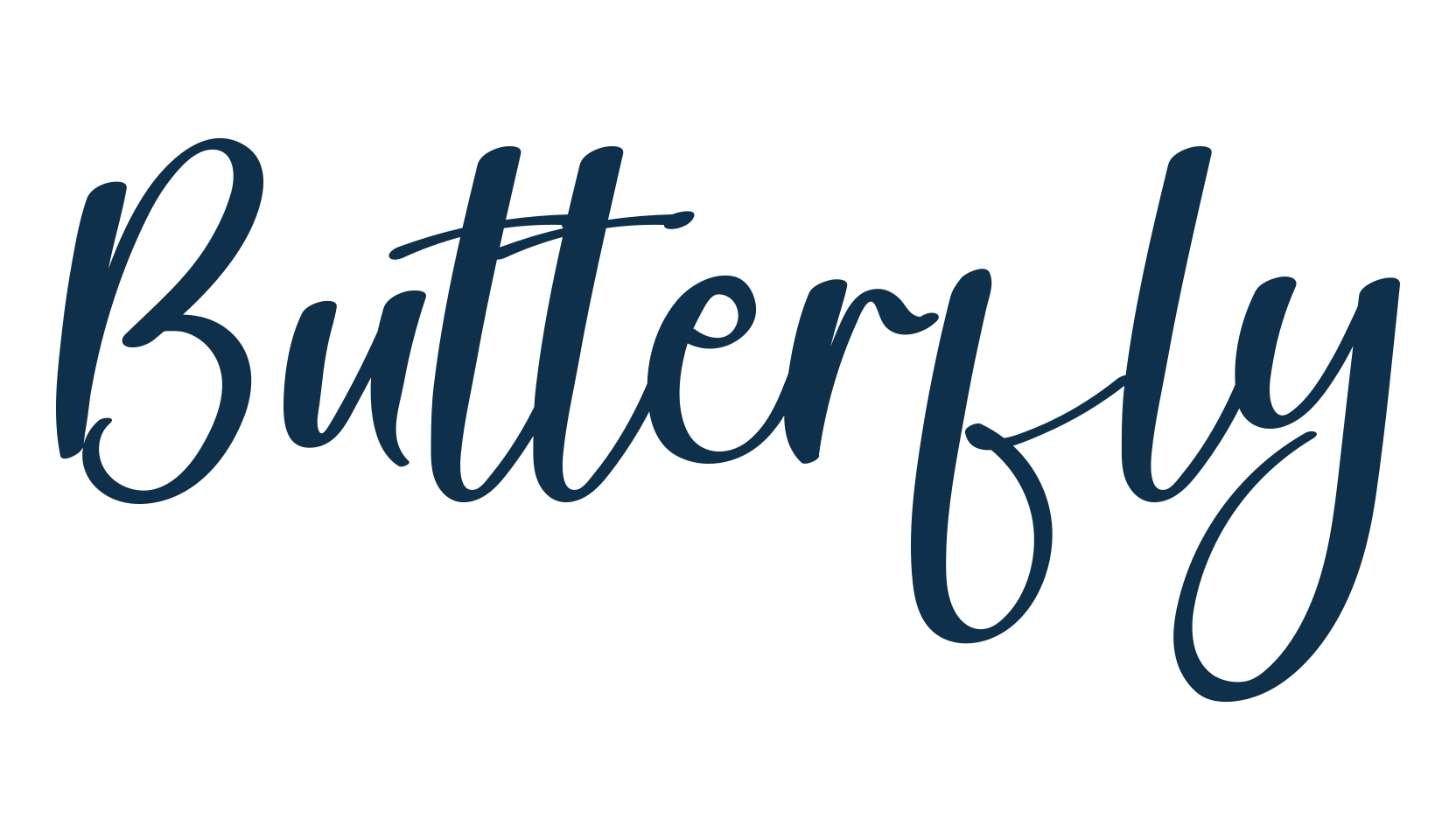 Butterfly (butterfly-27), script handwritten fancy decorative calligraphy font preview