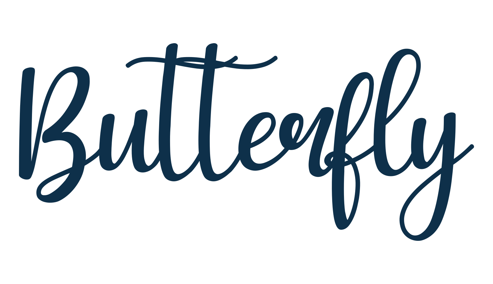 Butterfly (butterfly-9), script calligraphy fancy decorative font preview
