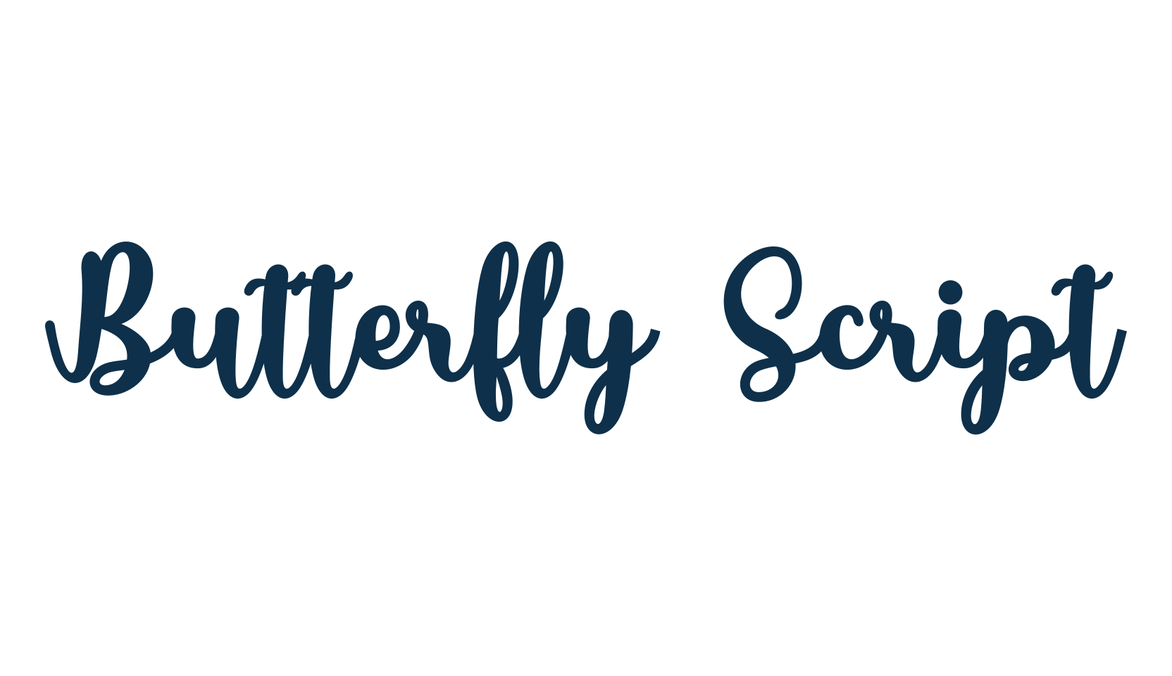 Butterfly Script, calligraphy font preview