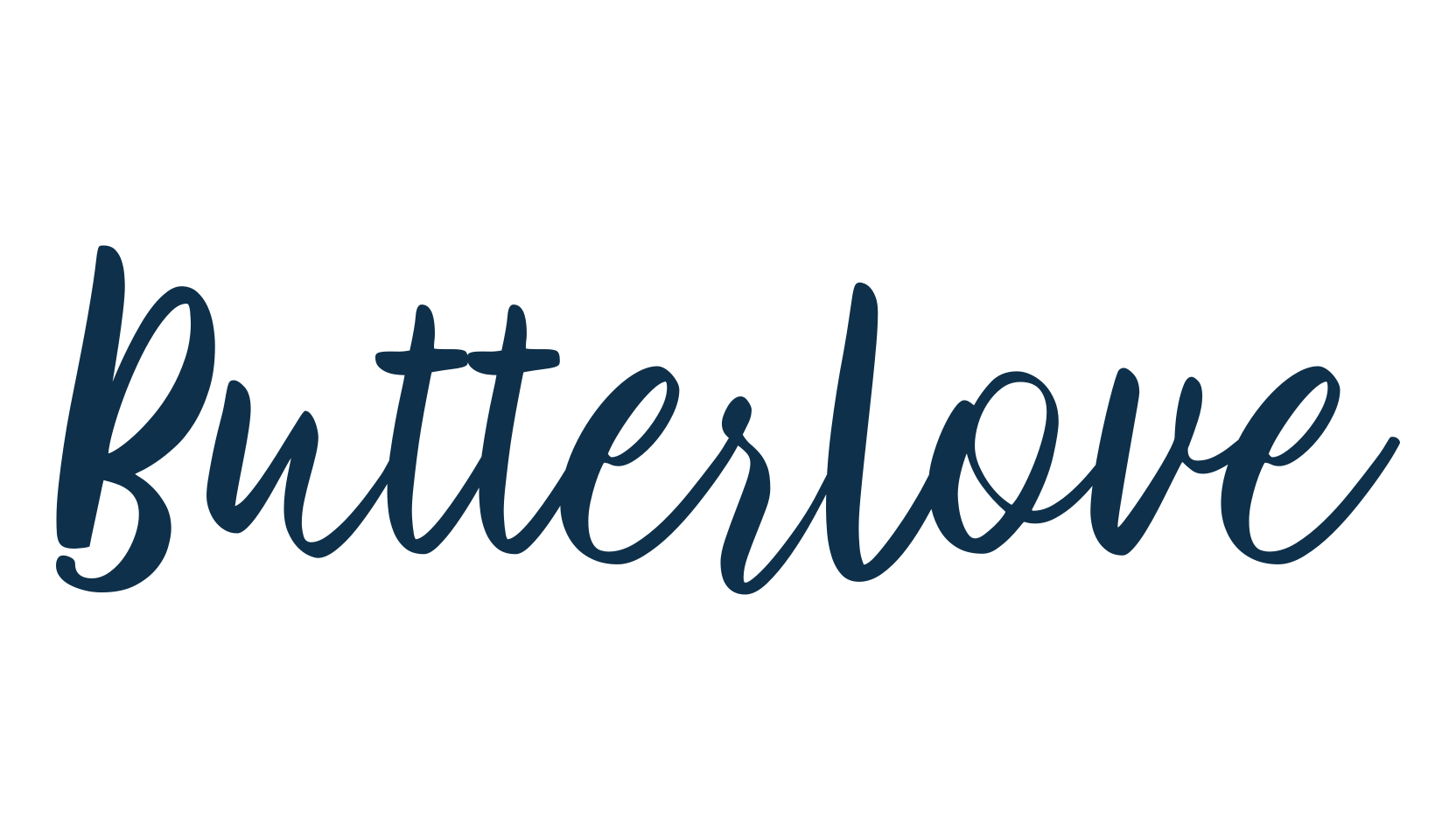 Butterlove, brush font preview