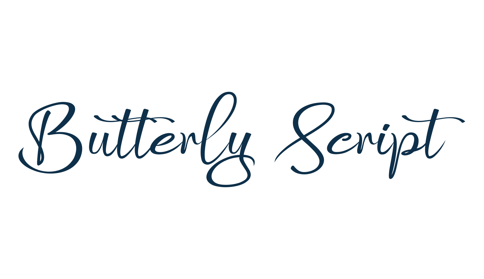 Butterly Script, script handwritten fancy decorative calligraphy font preview
