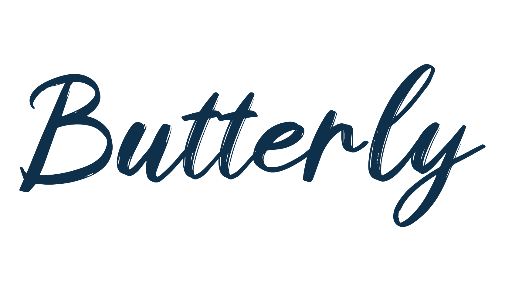 Butterly, script brush fancy decorative calligraphy font preview