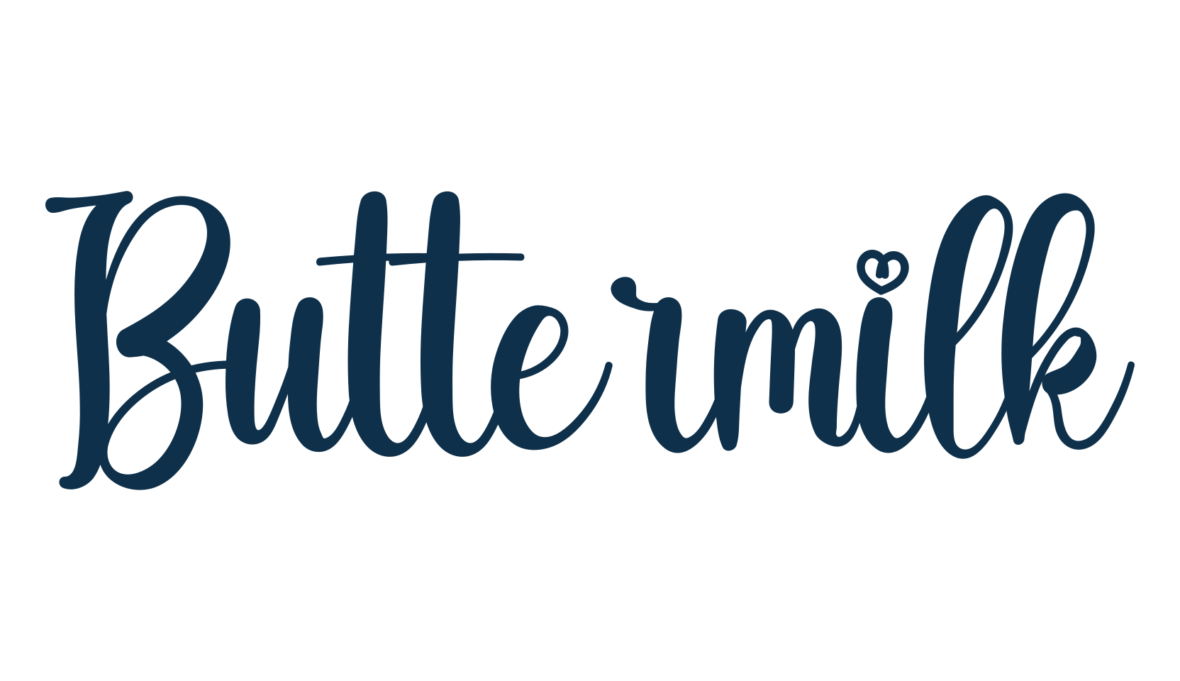 Buttermilk, calligraphy font preview