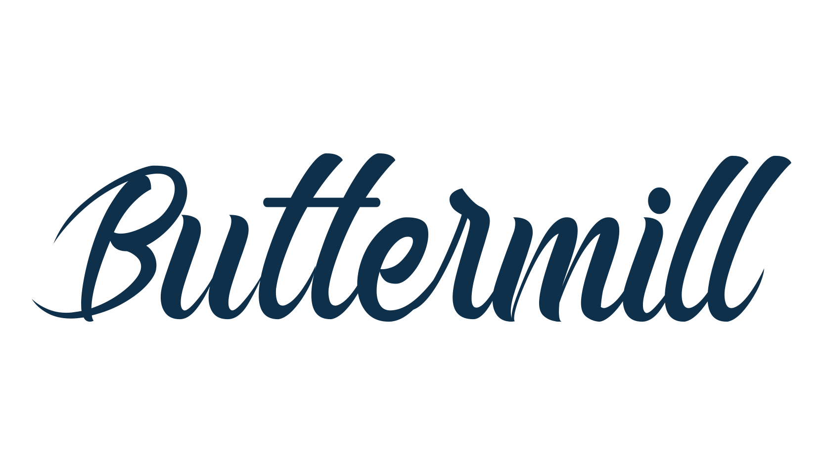 Buttermill, calligraphy font preview