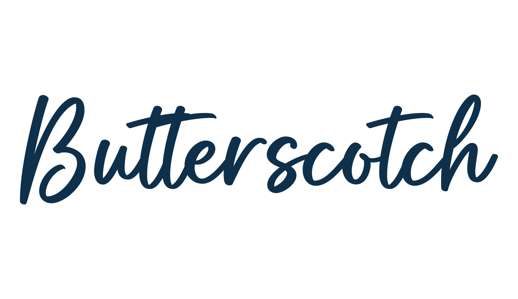 Butterscotch, handwriting font preview