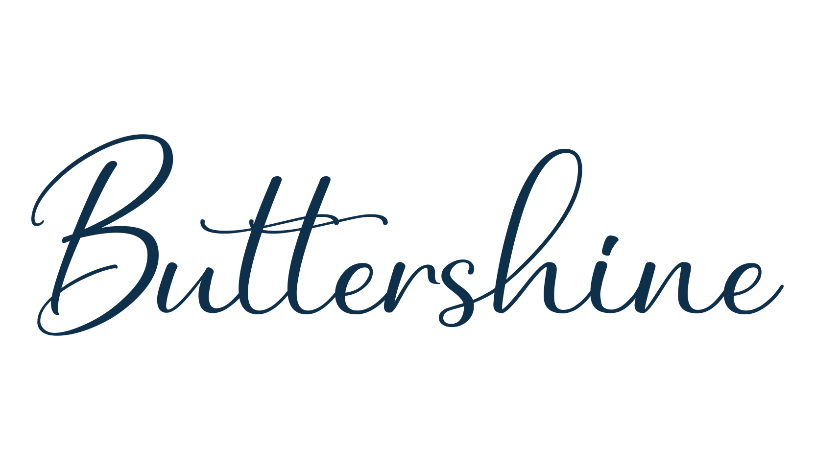 Buttershine, calligraphy font preview