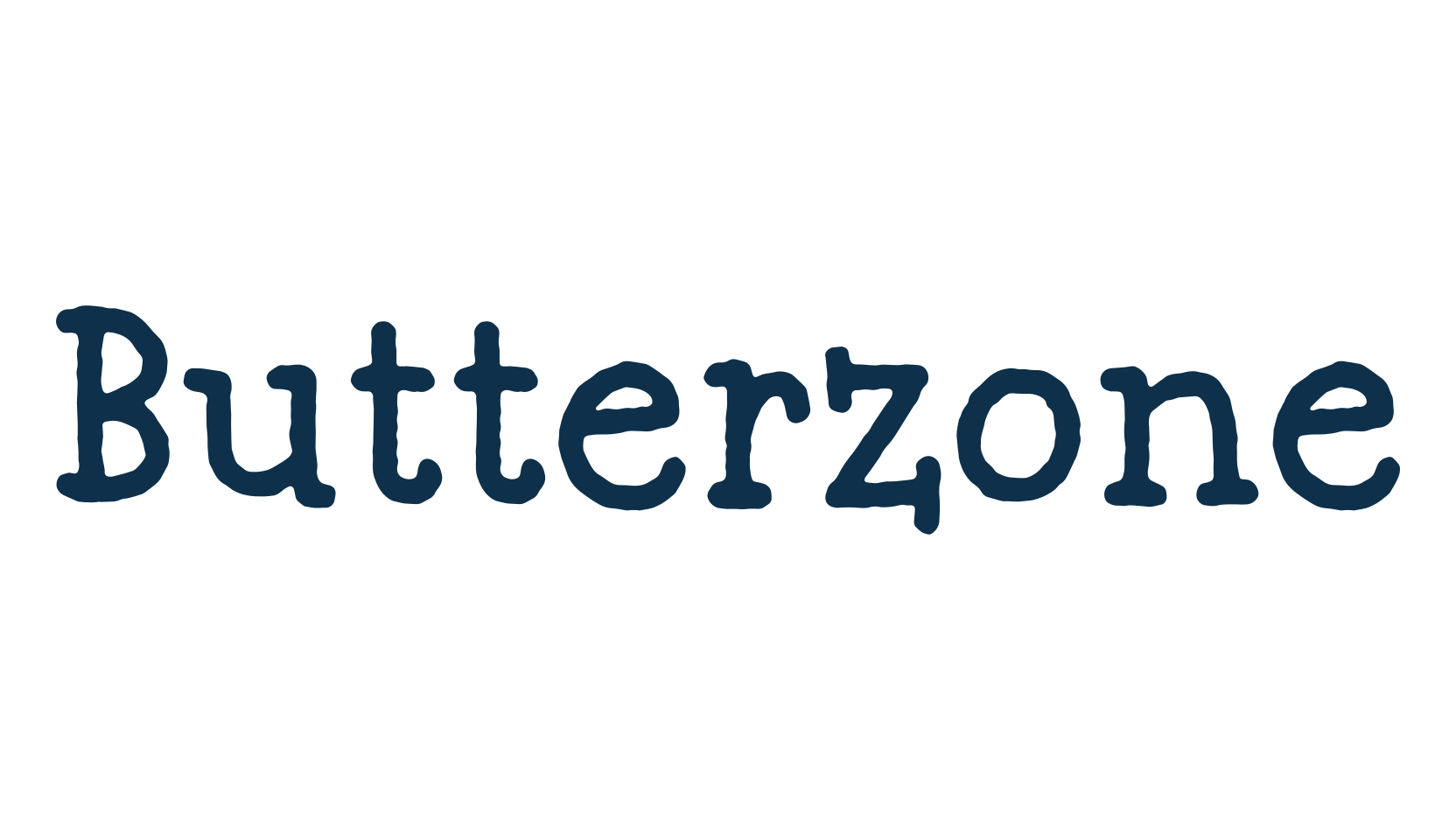 Butterzone, typewriter font preview