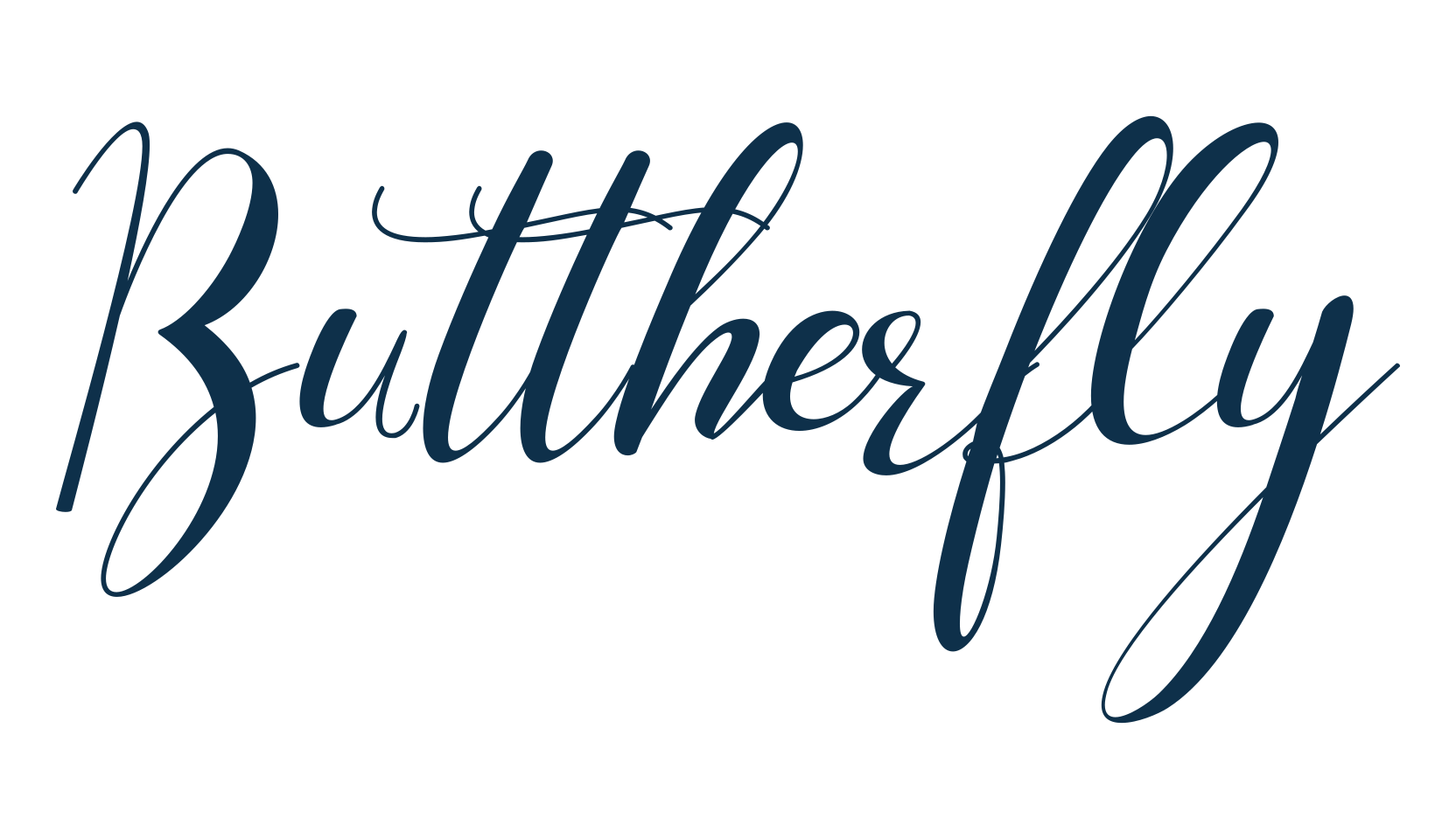 Buttherfly, script calligraphy fancy decorative font preview