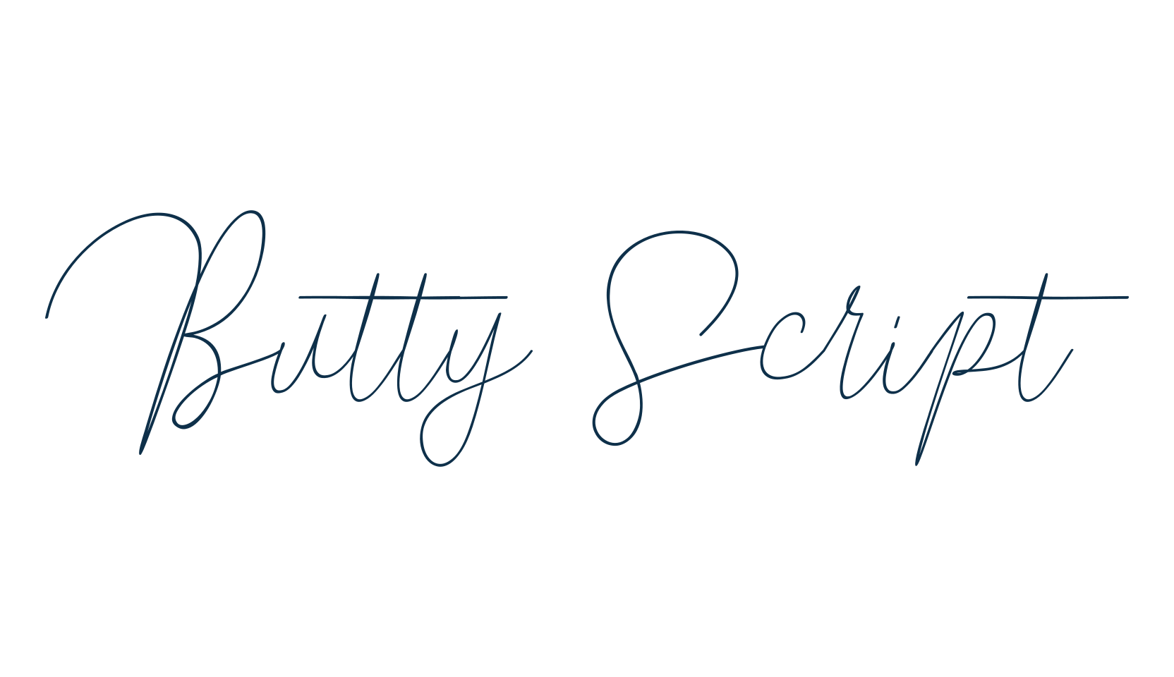 Butty Script, script handwritten fancy decorative calligraphy font preview