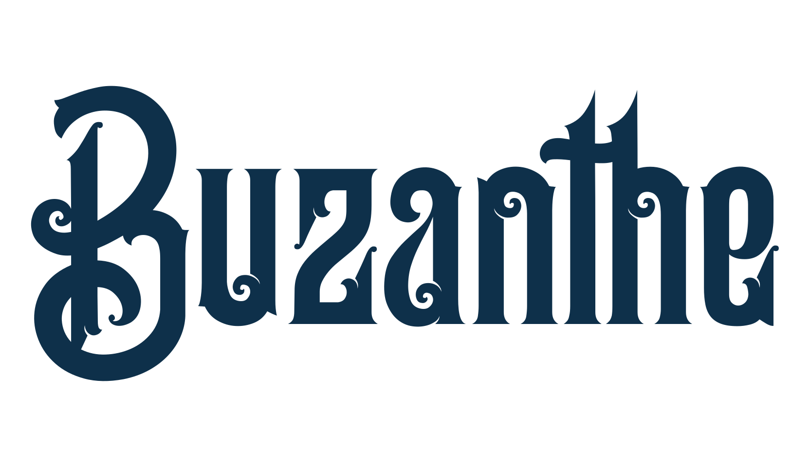 Buzanthe, fancy retro decorative font preview