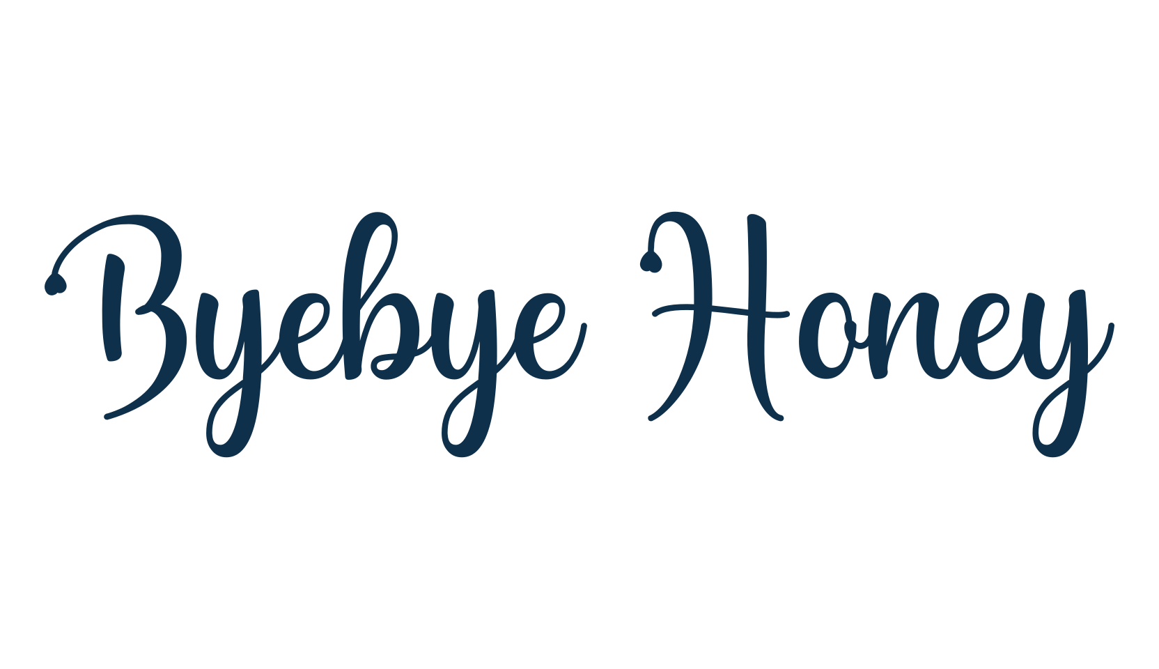 Byebye Honey, calligraphy font preview