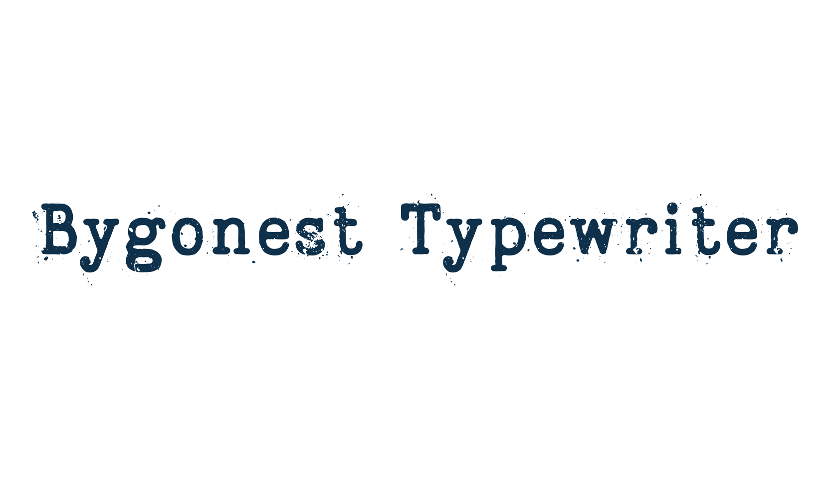Bygonest Typewriter, fancy typewriter decorative font preview