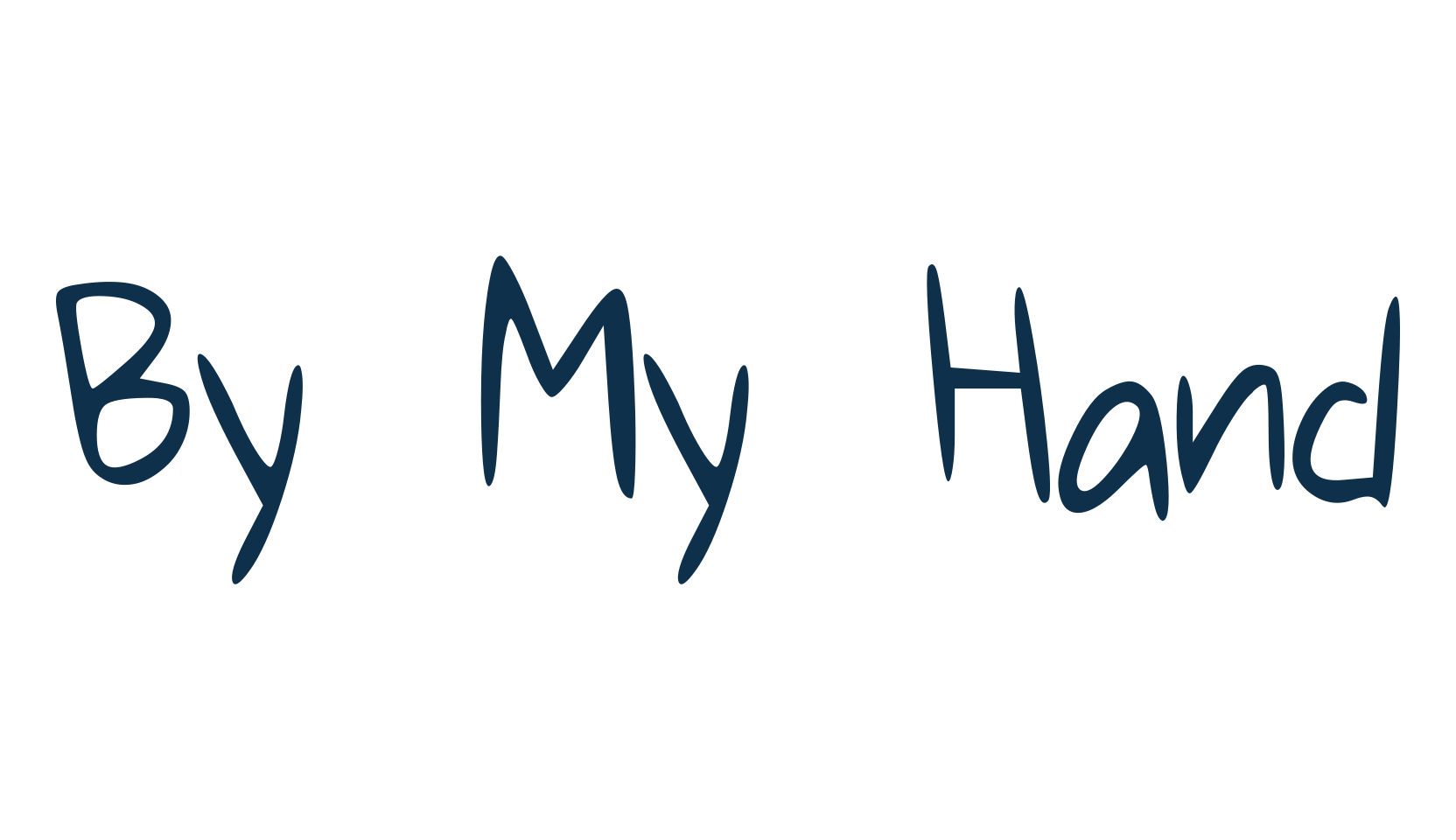 By My Hand, script handwritten fancy decorative calligraphy font preview
