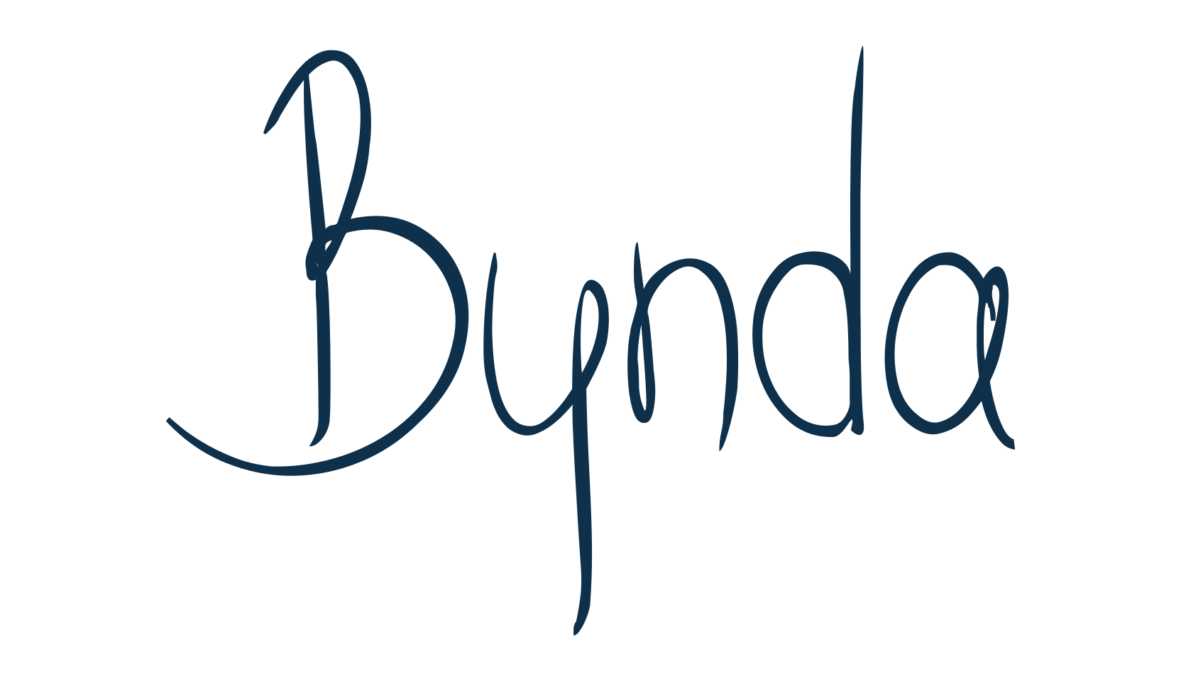 Bynda, handwriting font preview