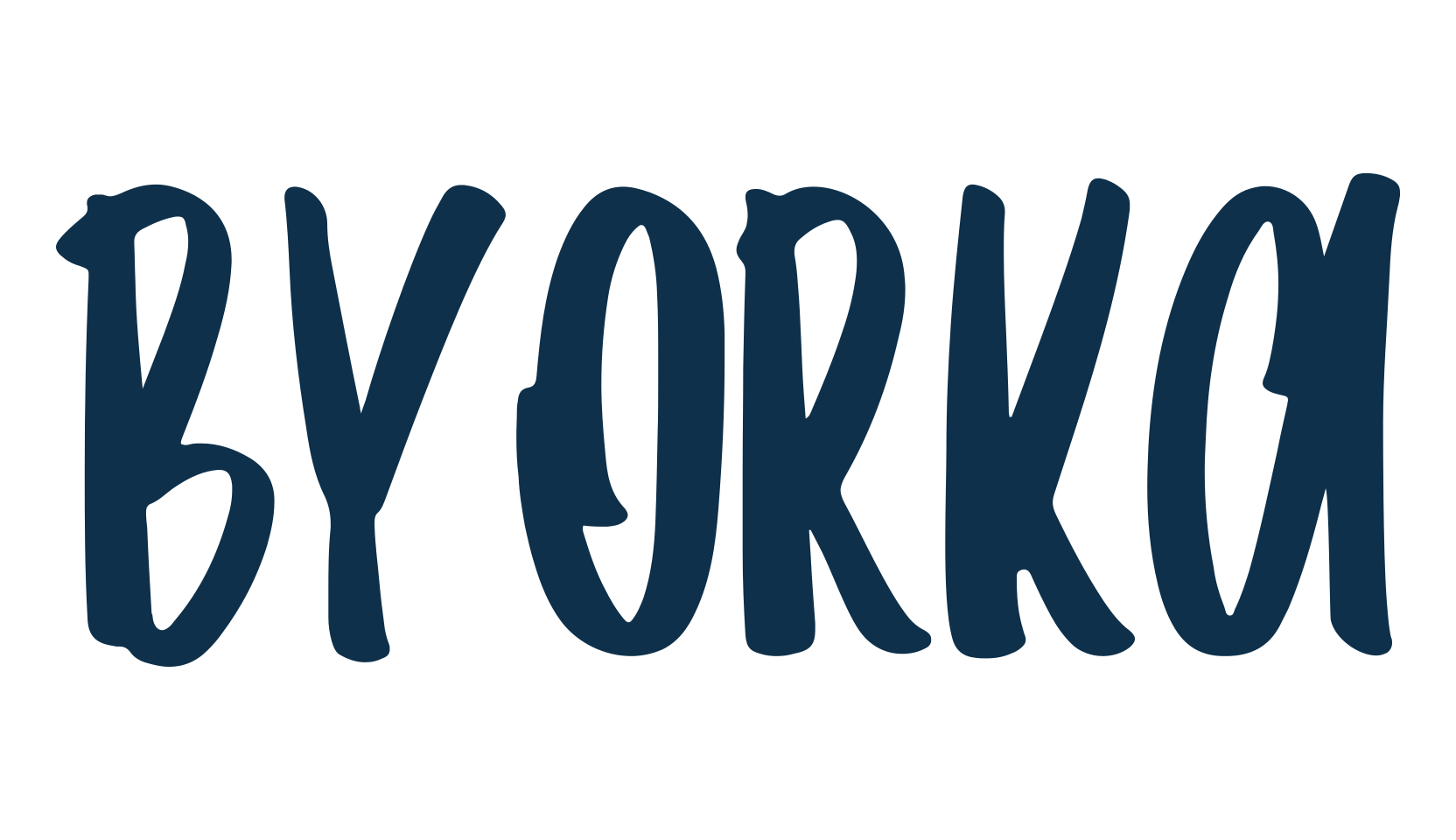 Byorka, brush font preview